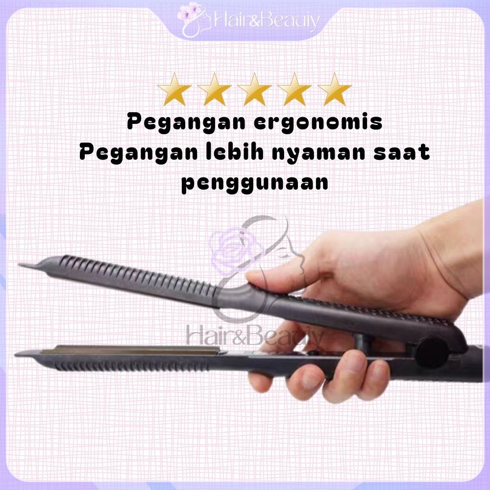 HIB-0012 Catokan rambut Glamhair 3 in1 Gaya yang sama catokan rambut lurus tahan lama livchic catok 