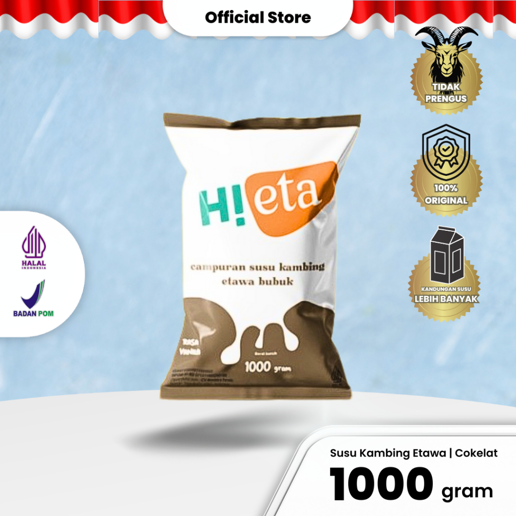 

Susu Kambing Etawa Bubuk 1 Kilogram Alami - Varian Cokelat - HiEta