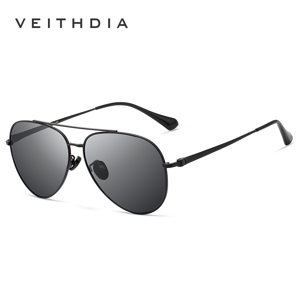 VEITHDIA 8259 Hitam Kacamata Hitam Pria Lensa Polarized UV400 VEITHDIA 8259