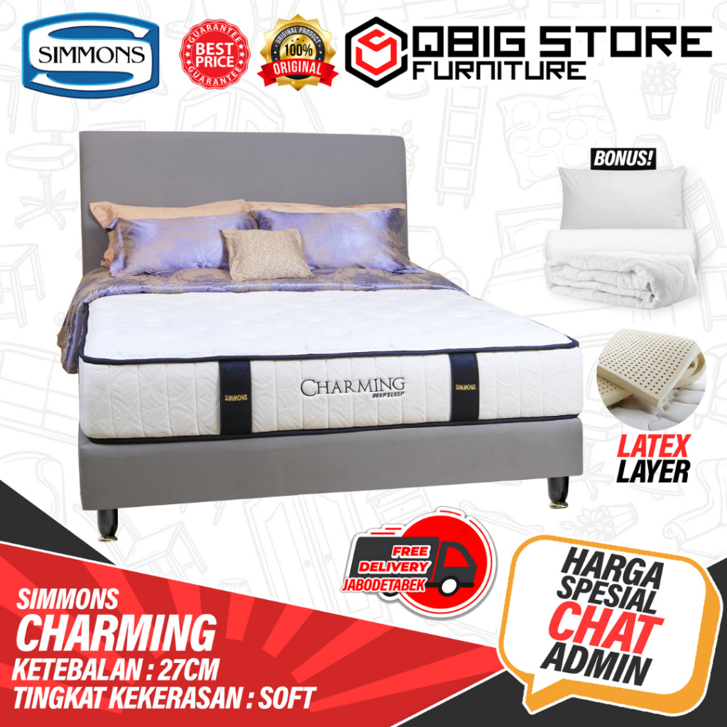 Springbed SIMMONS Charming Kasur Spring bed Simmons Matrass