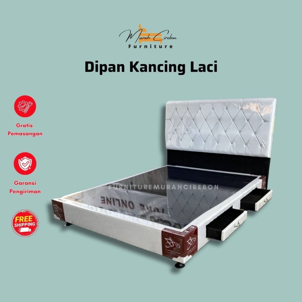 Divan Laci Minimalis - Divan Box Sandaran Satu Set - Ranjang Dipan Model Laci