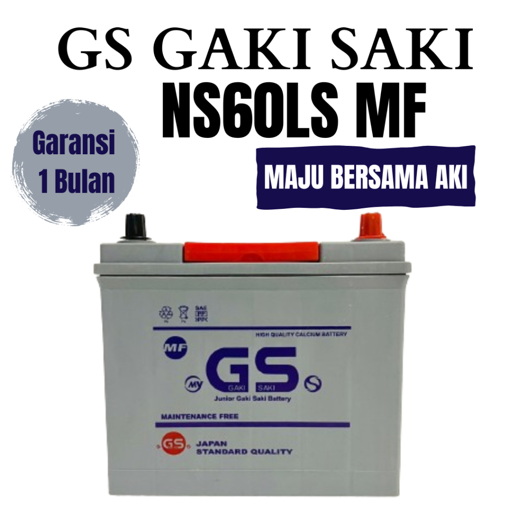 Aki Mobil Toyota Corolla Twin Cam, Hi-Ace NS60LS GS Aki kering MF