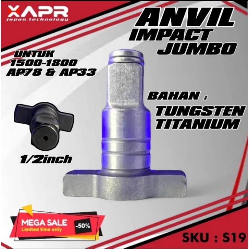 APR JAPAN S06 ANVIL IMPACT JUMBO ½inch KEPALA IMPACT UNIVERSAL 300nm - 1000nm BAHAN BAJA