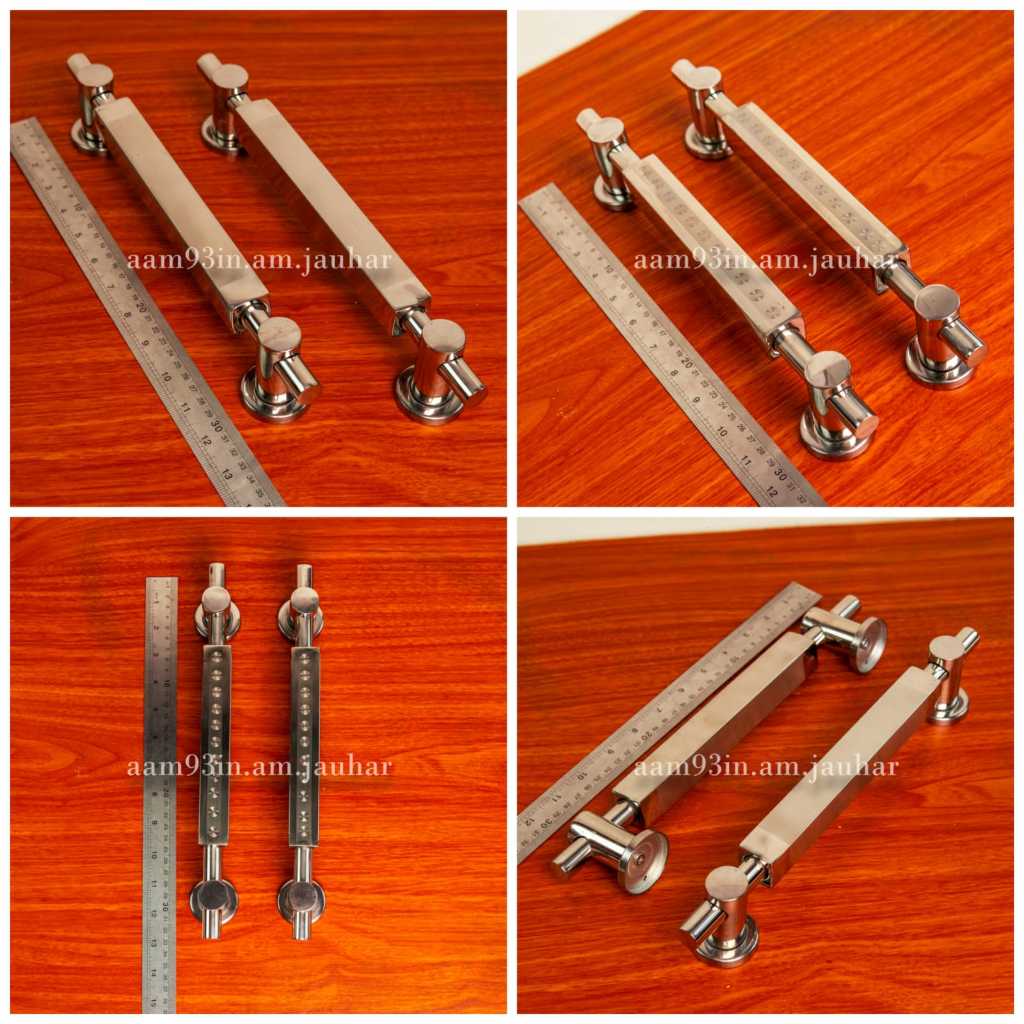 Handle pintu 33 cm tarikan kotak gagang rumah minimalis sunduk kunci stainles dof GRAFIR 630 gram ko