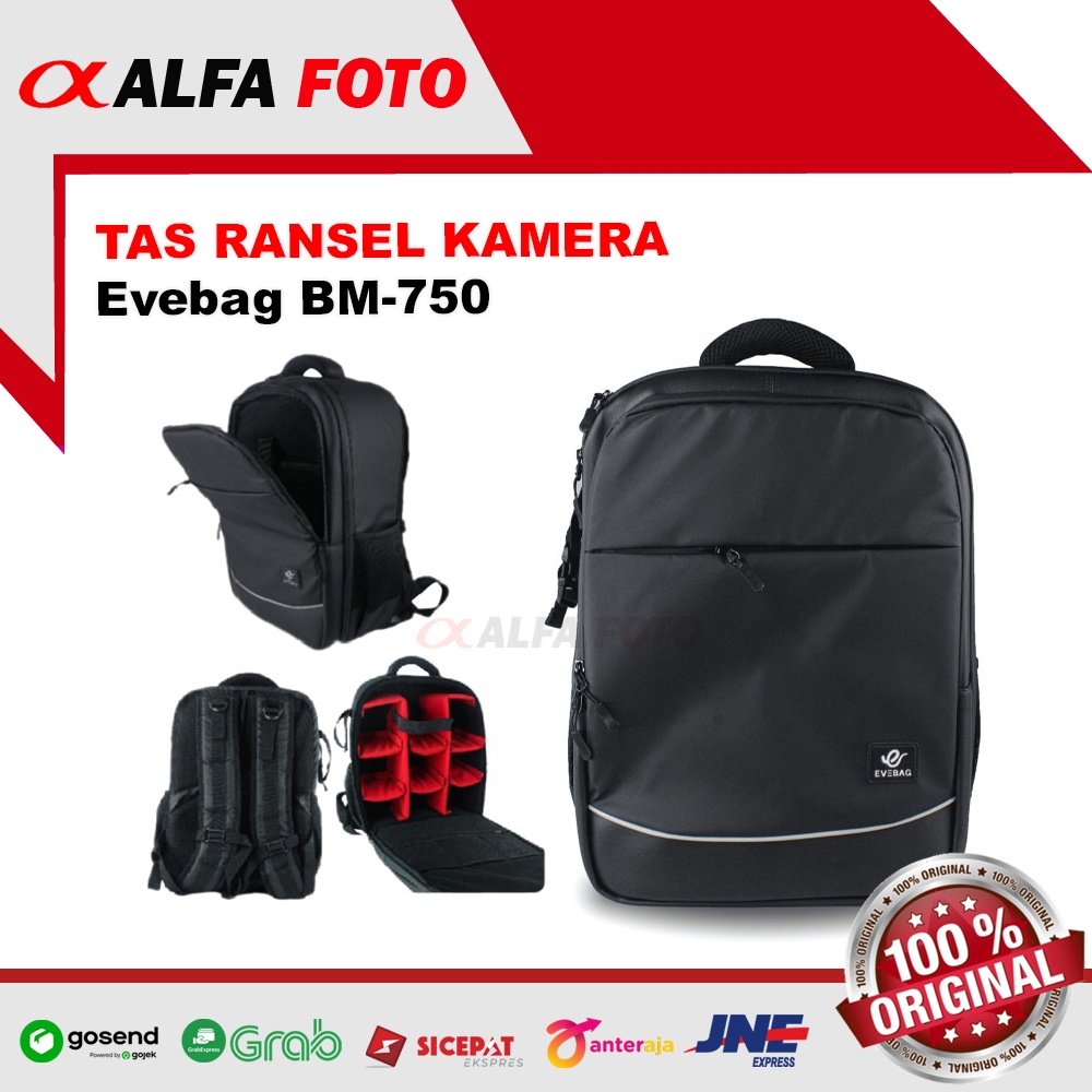 EVEBAG BM 750 Tas Camera Backpack Waterproof for DSLR Mirrorless BM750