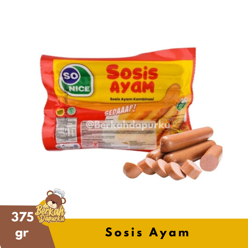 

So Nice Sosis Ayam Isi 15 375g So Nice By So Good Distributor Frozen Food Bogor