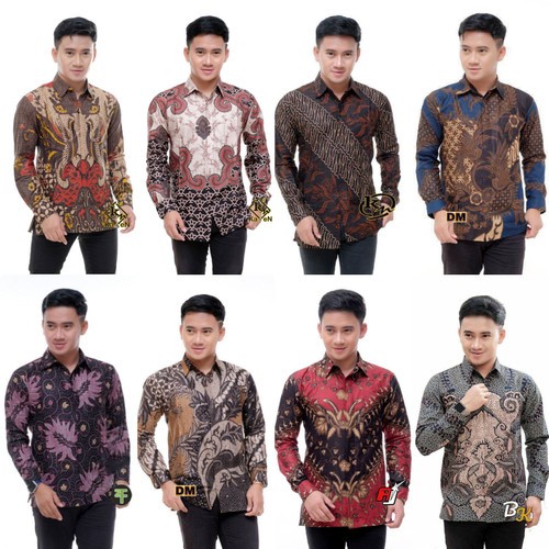 KEMEJA BATIK PRIA LENGAN PANJANG SERAGAM / Hem Panjang Batik Seragam / Batik Pesta Seragam