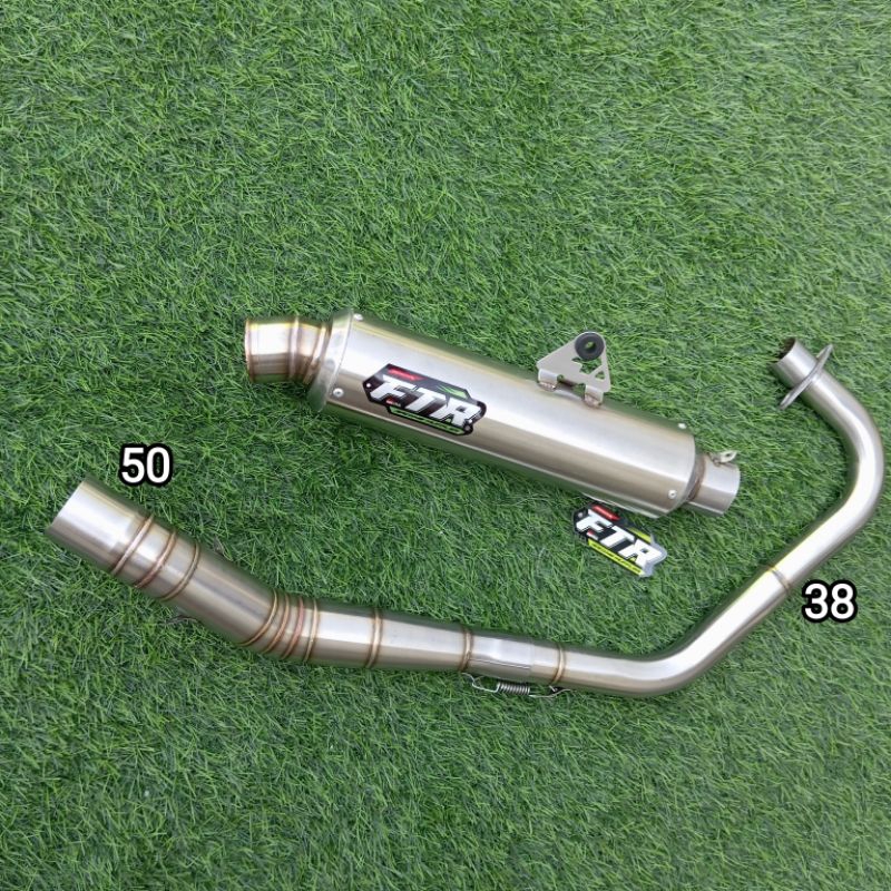 PROMO KNALPOT FTR RACING BULAT JENONG ULEM cb gl mp tiger set leher bending full 38 speck up harian 