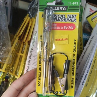 Tespen Obeng Kabel / tes pen aki 6-24v SELLERY / obeng tespen aki tespen DC ( TESPEN OBENG KABEL )