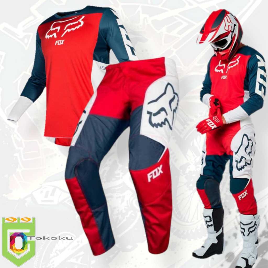 Jersey motocross set celana trail adventure Frace grasstrack
