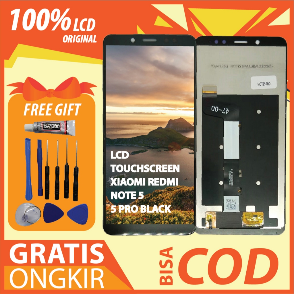 【ORIGINAL 100%】LCD TOUCHSCREEN XIAOMI REDMI NOTE 5/ 5 PRO BLACK FULLSET TOUCHSCREEN / ORIGINAL100%