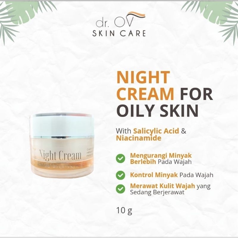 Cream dr Ov Night Cream for Oily Skin