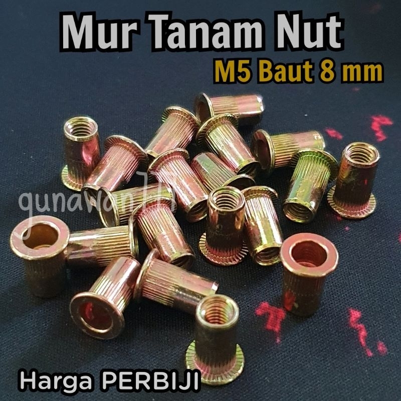 Rivet Nut M5 M6 M8 M10 Mur Tanam PERBIJI