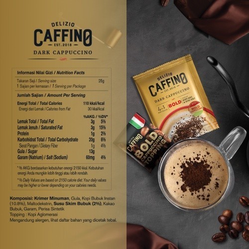 

Caffino Dark Cappuccino Renteng - Bubuk Kopi Instan 6 Sachet x 25gr