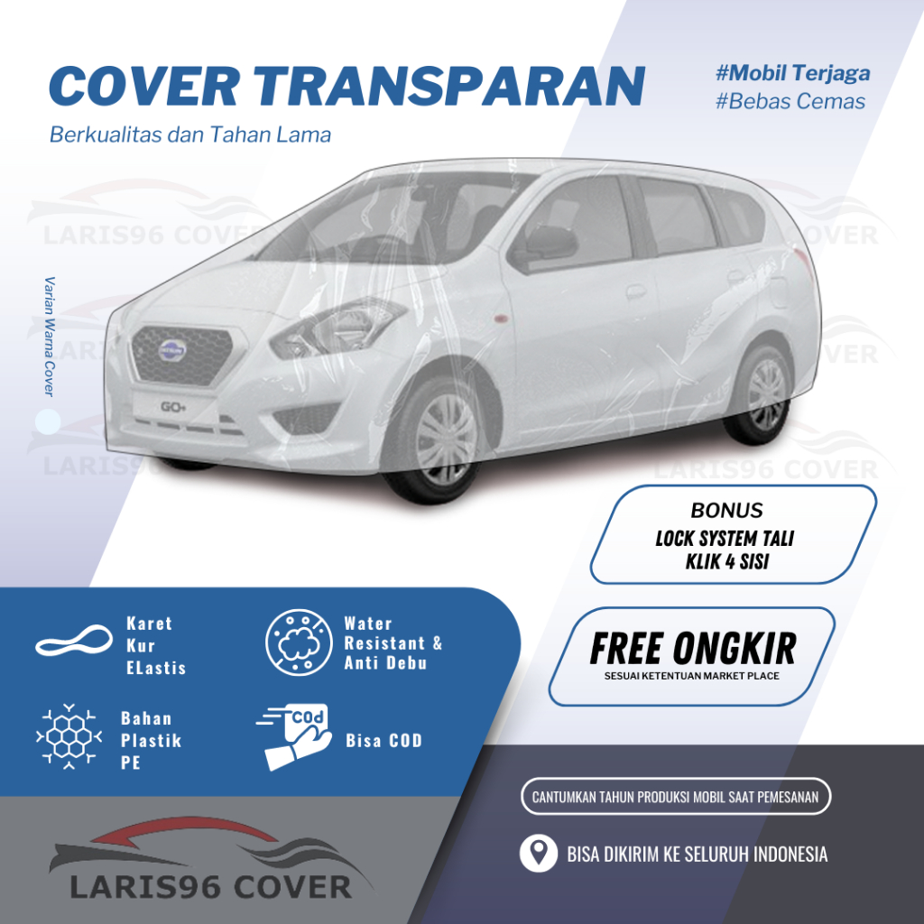 Sarung Transparan Cover Selimut Mobil All New Yaris Sigra Calya Datsun Go Peugeot 307