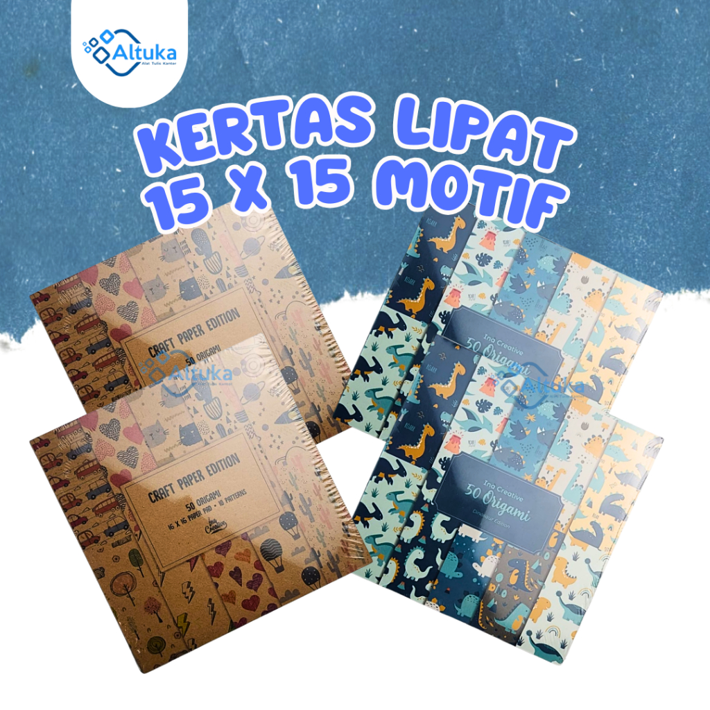 

Kertas Lipat / Kertas Origami Craft / Dinosaur 15x15 cm Inacreative