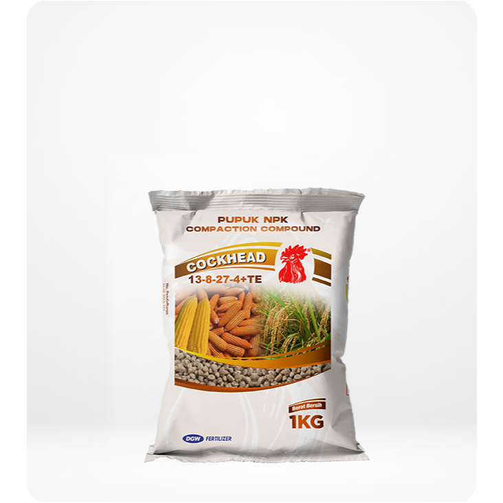 PUPUK NPK Cockhead 13-8-27-4+TE - KEMASAN 1 KG