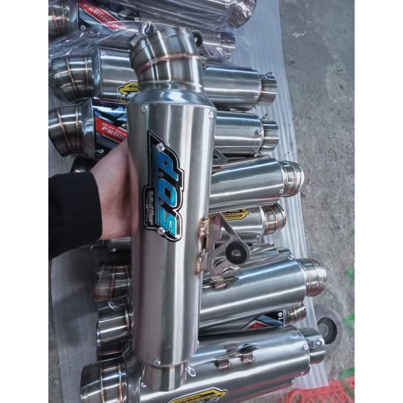 SILINCER KNALPOT RACING DOS BULAT JENONG 30CM INTEL 50MM, pemakean segala jenis motor