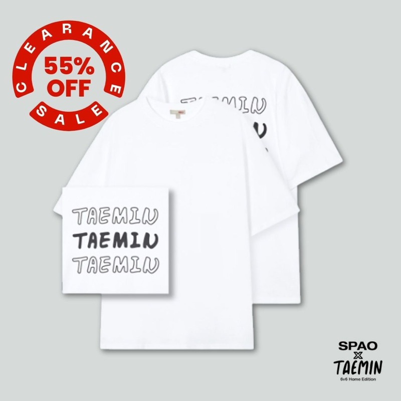TAEMIN x SPAO T-Shirt [CLEARANCE SALE READY STOCK | FREE PHOTOCARD]