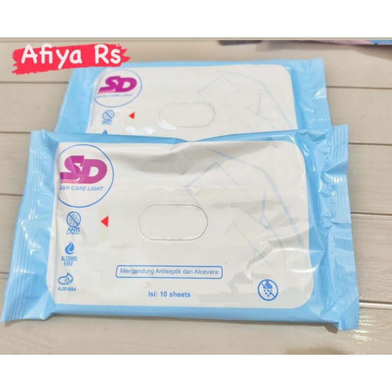 SD Wash Care Light - Wash Gloves Tissue Basah Pengganti Mandi