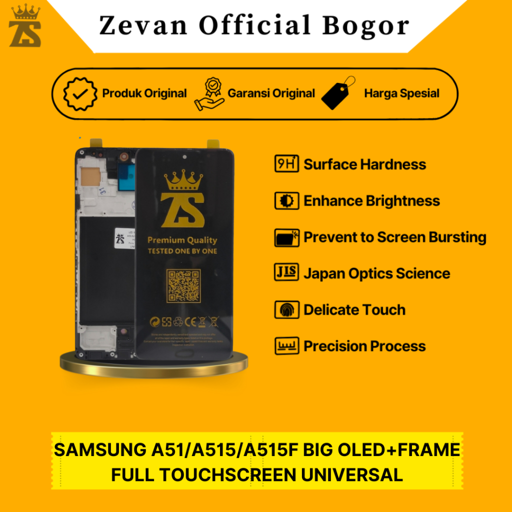 [ ORIGINAL ] LCD SAMSUNG A51 / A515 /A515F + FRAME ORI OLED - UNIVERSAL ORIGINAL QUALITY ZEVAN