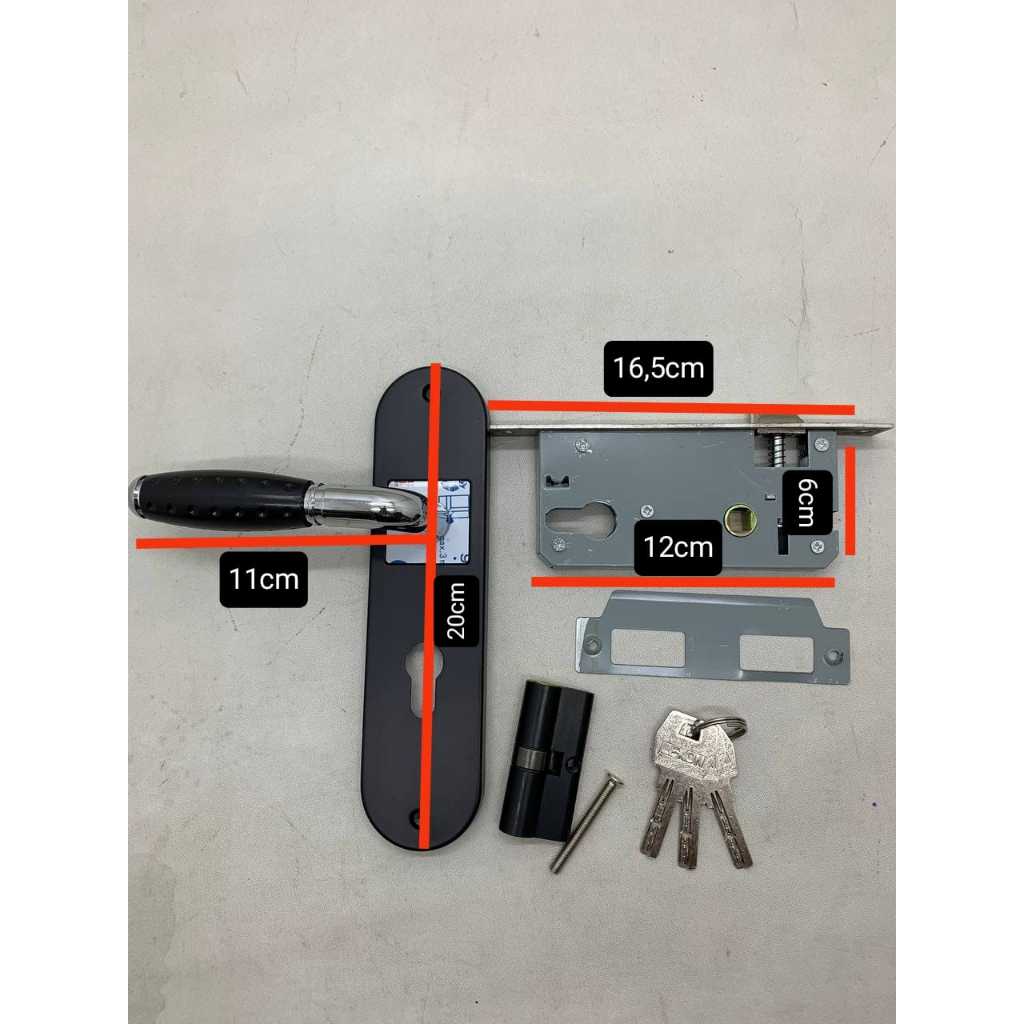 Kunci Pintu Tanggung AIGO/Kunci Pintu AIGO 20CM/Selot Pintu Komplit Aigo PREMIUM