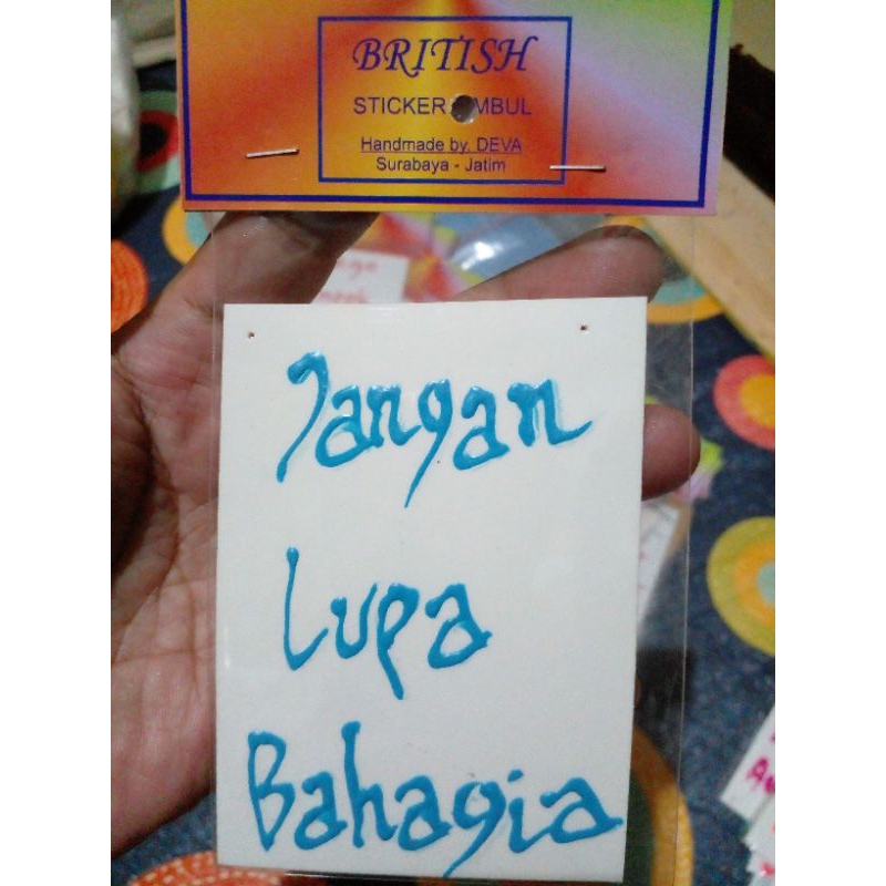 

British Sticker Timbul : Jangan Lupa Bahagia