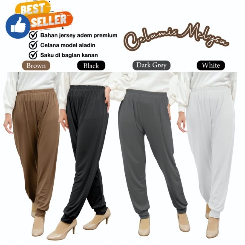 Celamis Premium Wanita Leging Celana Daleman Gamis Celana Harian Jersey Aladin Adem
