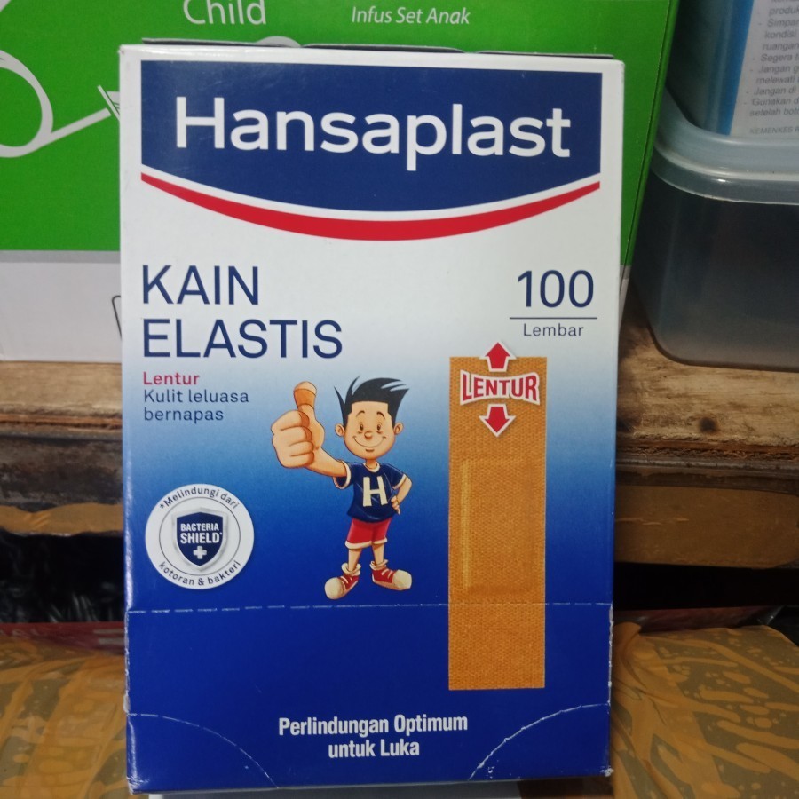 (100 Lembar) Hansaplast Plaster Isi 100 Strip / Hansaplast Extra/Hansaplast - Dus isi 100 lembar