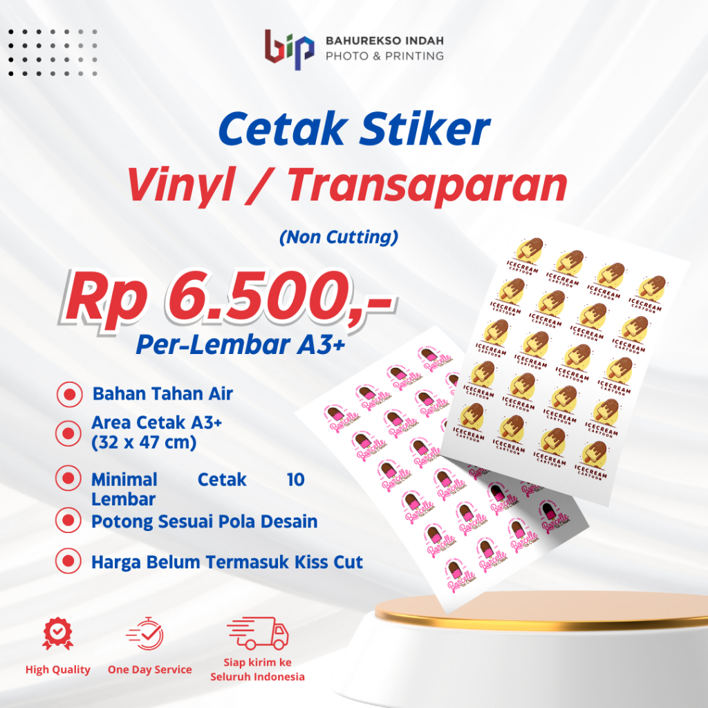 

Cutting Stiker Vinyl / Transparan A3 Murah / Cetak Stiker Label Kemasan Makanan Minuman Online Shop Murah Proses Cepat