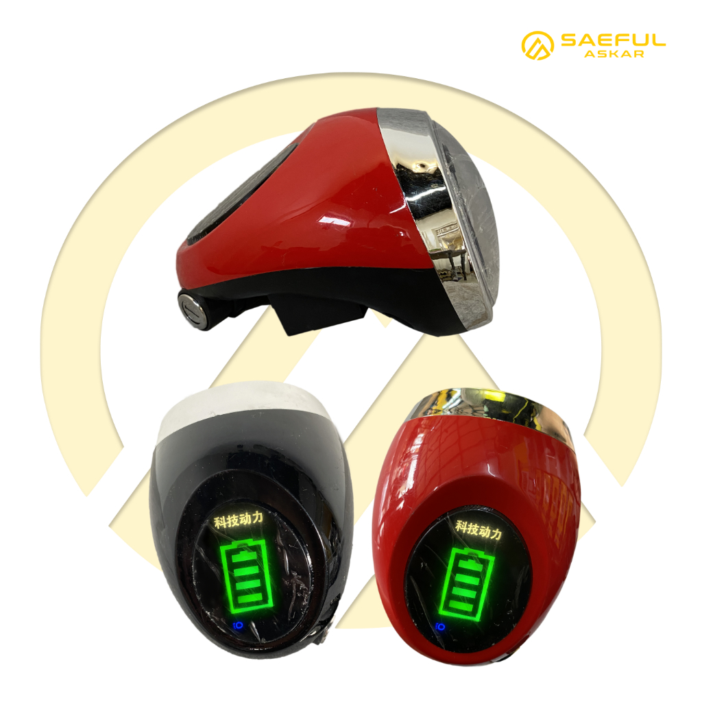 HEAD LAMP 48V - 60V KUNCI KONTAK INDIKATOR SEPEDA LISTRIK SPAREPART SIAP KIRIM