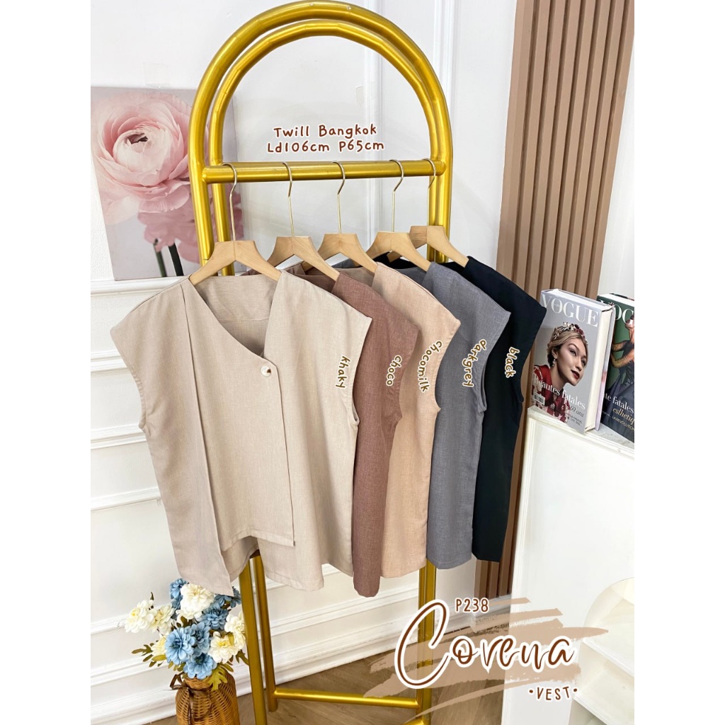 VEST WANITA/ VEST KOREAN STYLE/ VEST KANTORAN/ ROMPI WANITA