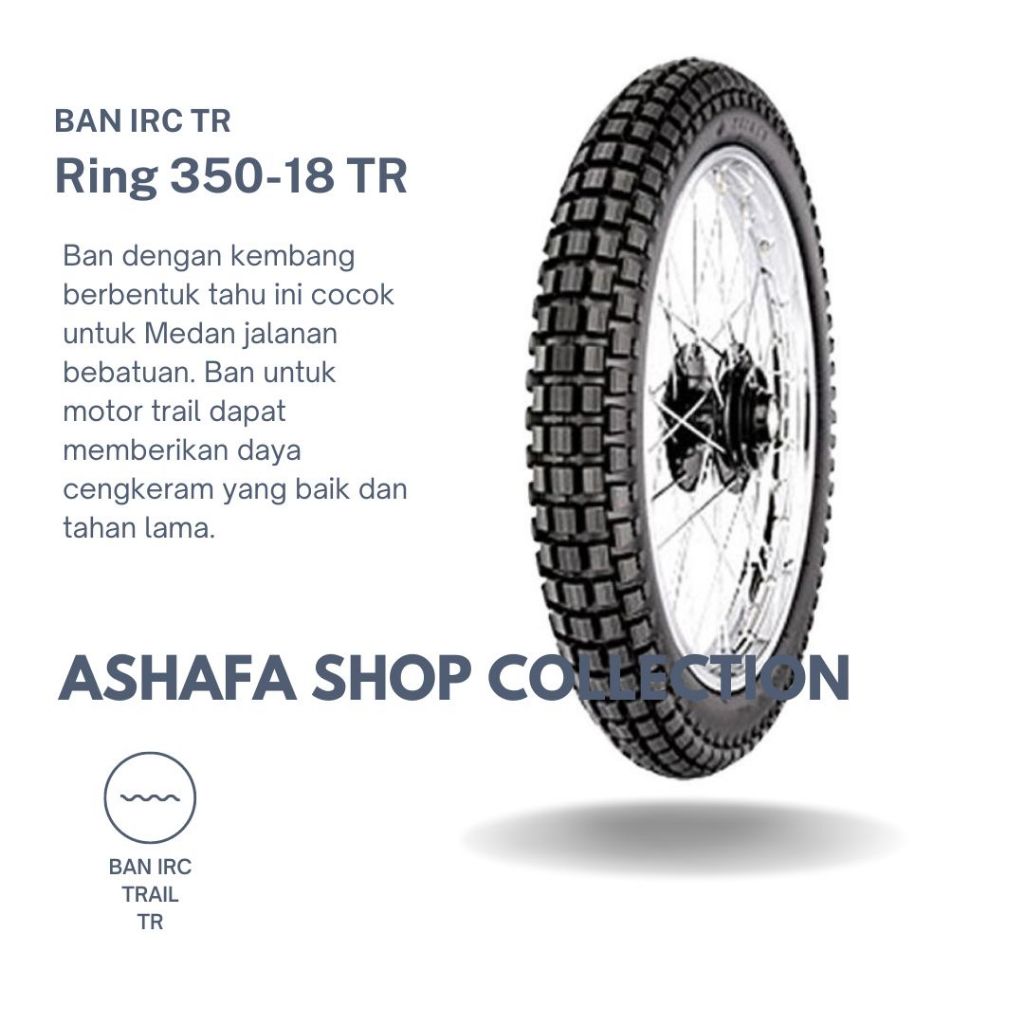 BAN MOTOR TRAIL/BAN TAHU/MOTORCROSS MEREK IRC 350-18 TR
