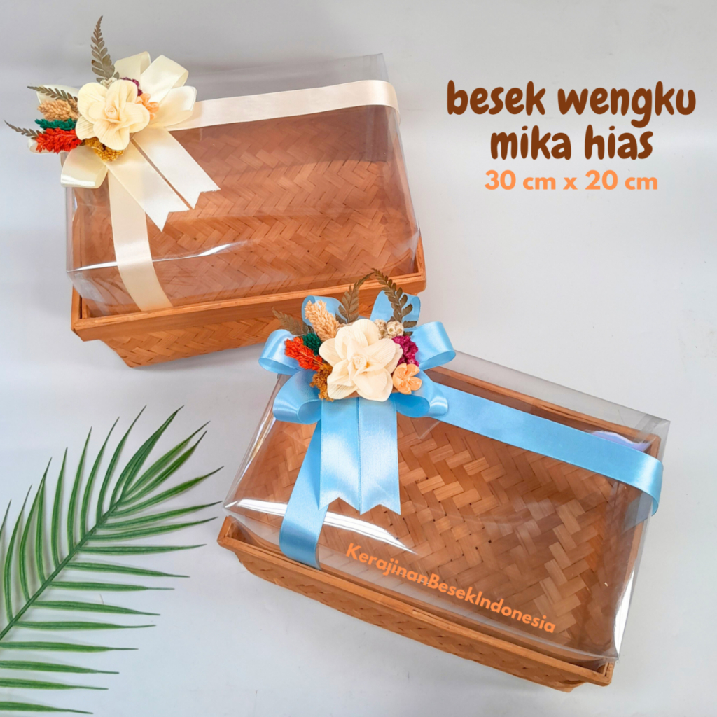 

BOX MIKA HANTARAN FREE PITA Besek wengku 30cm x 20cm kotak hampers seserahan pernikahan parsel murah