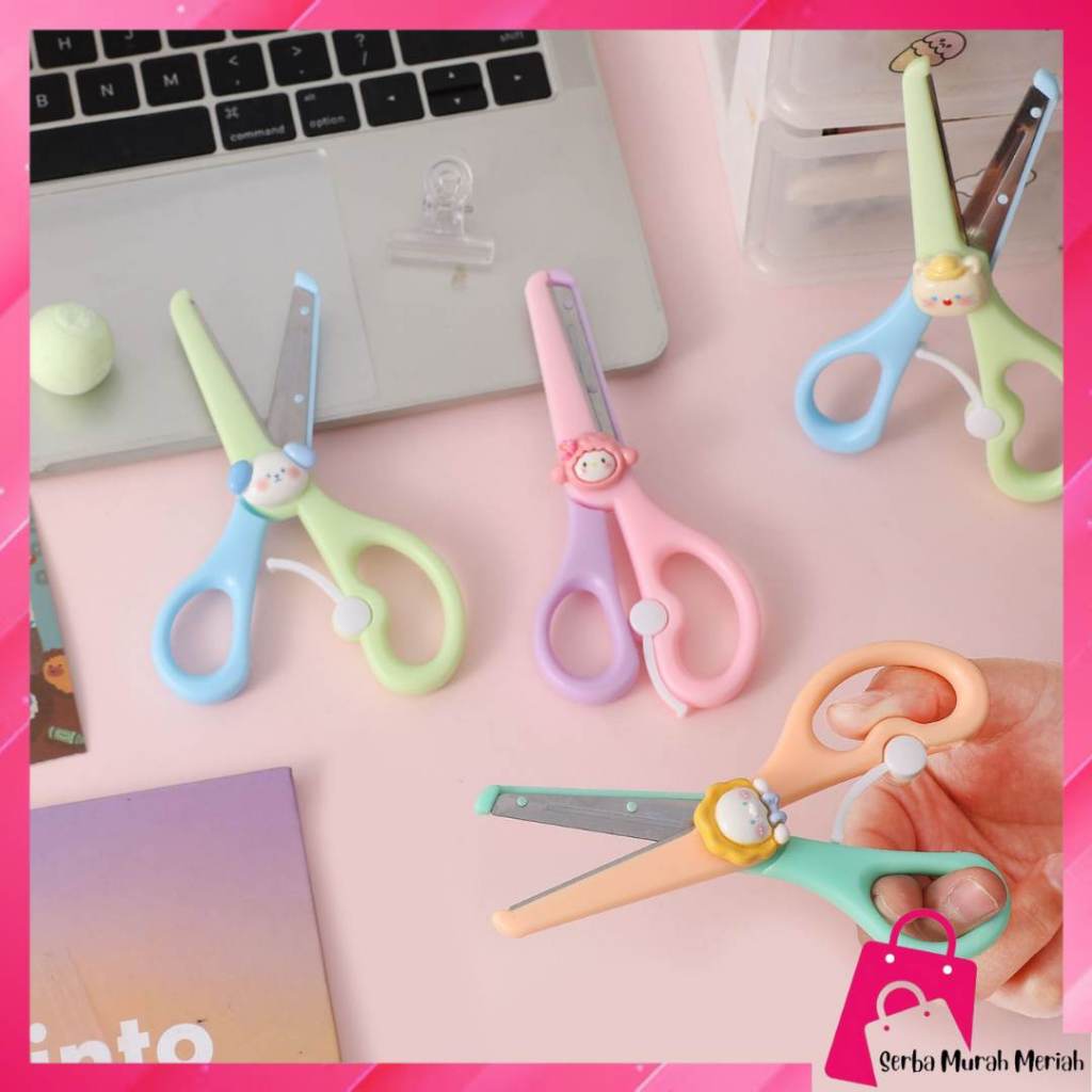 

SMM-Gunting Portabel Mini Scissors Gunting Lucu Alat Tulis Anak Sekolah Kartun Diy Motif Karakter Hewan Lucu