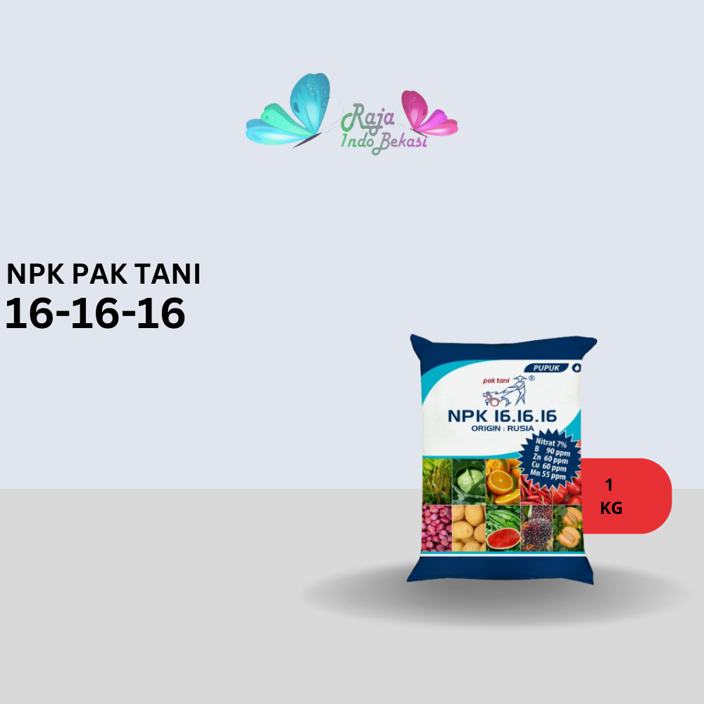 Pupuk Npk 16 16 16 Biru Origin Rusia Kemasan Pabrik 1 Kg Pupuk Npk 161616 Mutiara Pak Tani