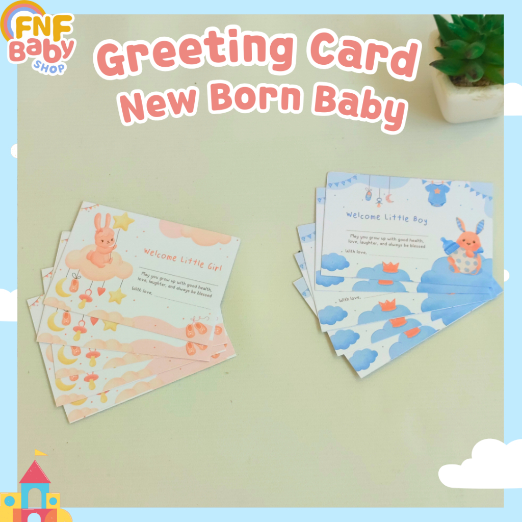 Kartu Ucapan Baby New Born/ Greeting Card New Born Baby