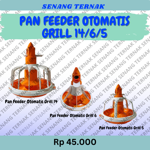 PAN FEEDER OTOMATIS / TEMPAT PAKAN OTOMATIS / TEMPAT MAKAN AYAM OTOMATIS / PAN FEEDER GRILL 14 / PAN