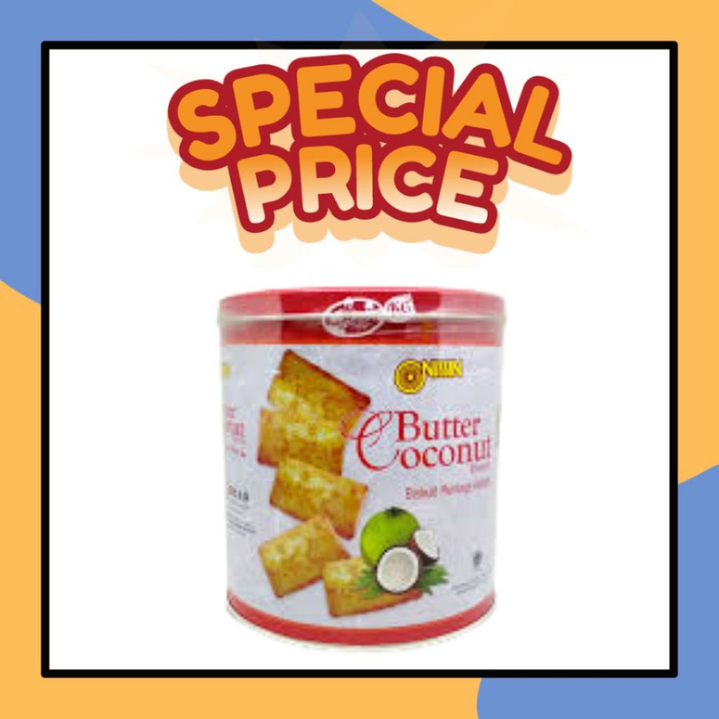 

Nissin BUTTER COCONUT 345gr Biskuit Kukis Mentega Kelapa Kemasan Kaleng