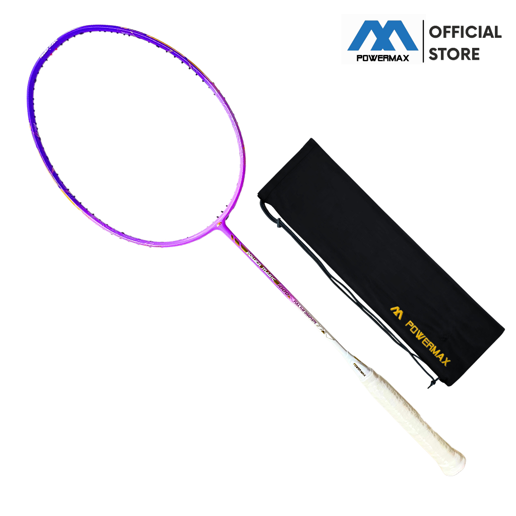 POWERMAX Raket Badminton Power Magic 1000 4U 35 Lbs Frame Bulutangkis Ringan All Around Built-in T-J