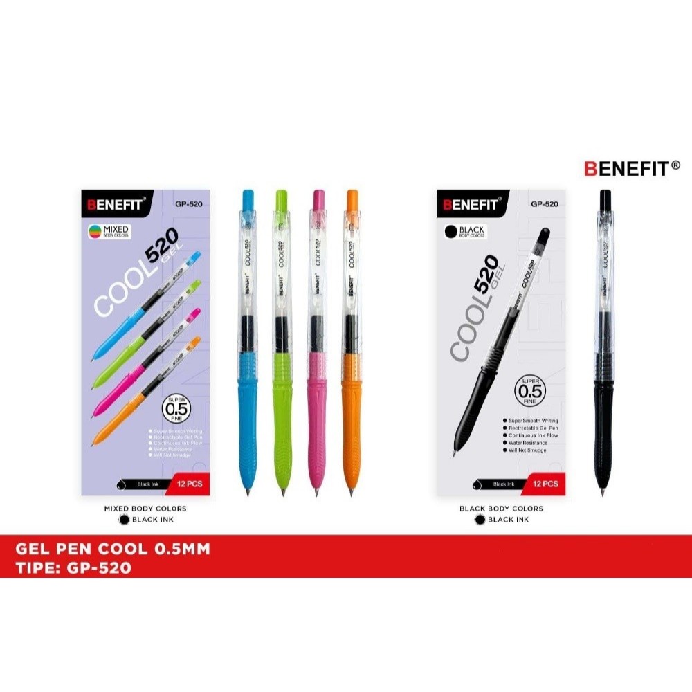 

Benefit Pulpen GEL COOL 520 (1pack isi 12)