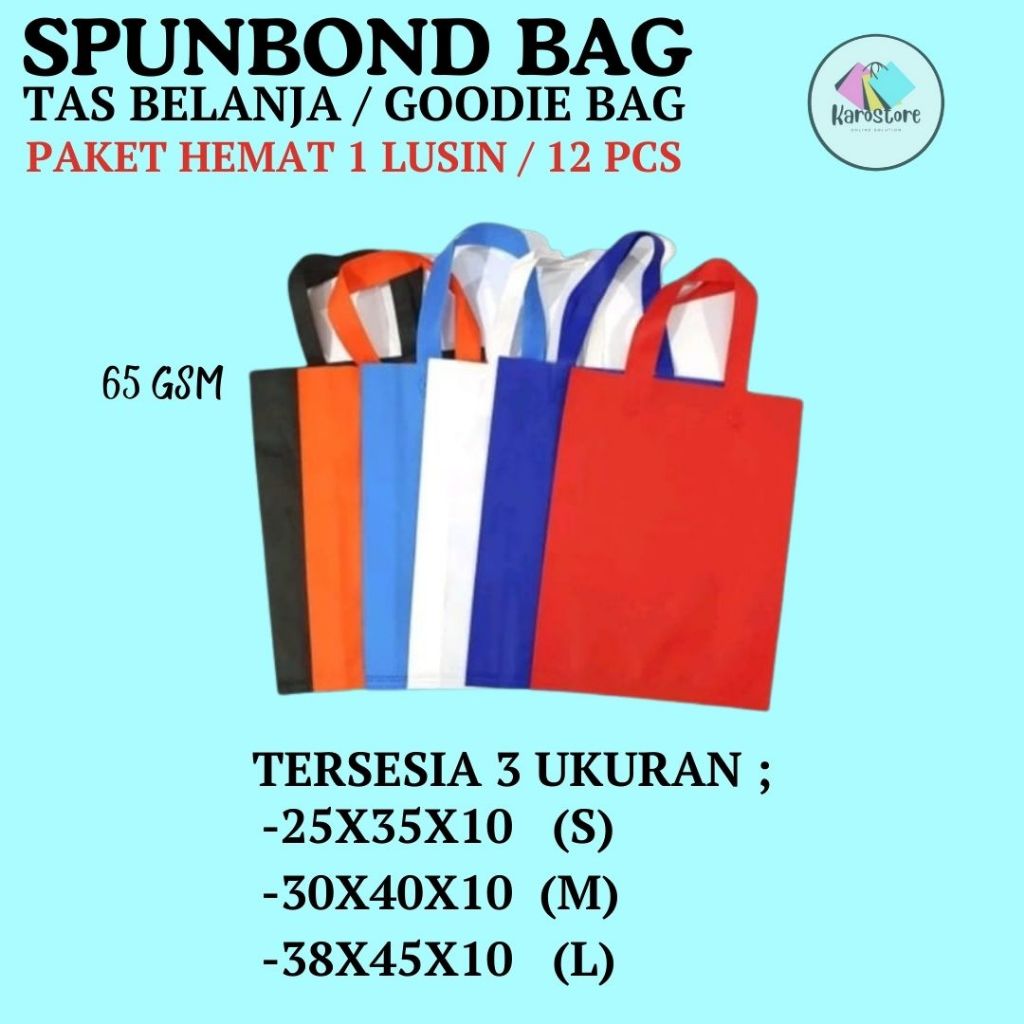 

12 PCS Tas Goodie Bag, Tas Lipat Samping,Tas Sovenir Tas Multifungsi