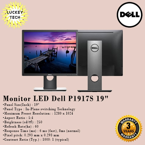 Monitor LED Dell P1917S Square 19"