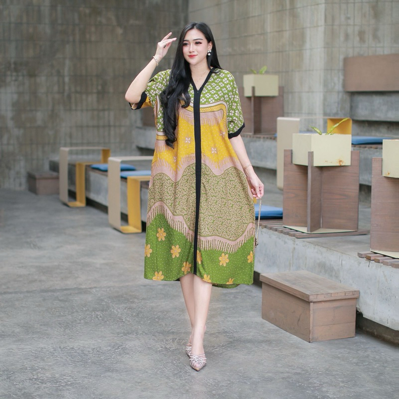 (Jessa) LD 115 Maxi Daster Rindra busui rayon premium cantik viral kekinian murah grosir daster solo