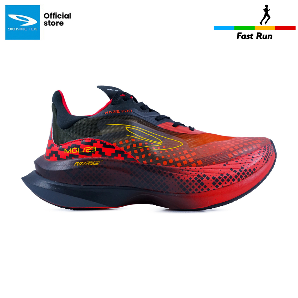 910 Nineten Haze Pro SE Magelang Sepatu Lari - Merah/Hitam
