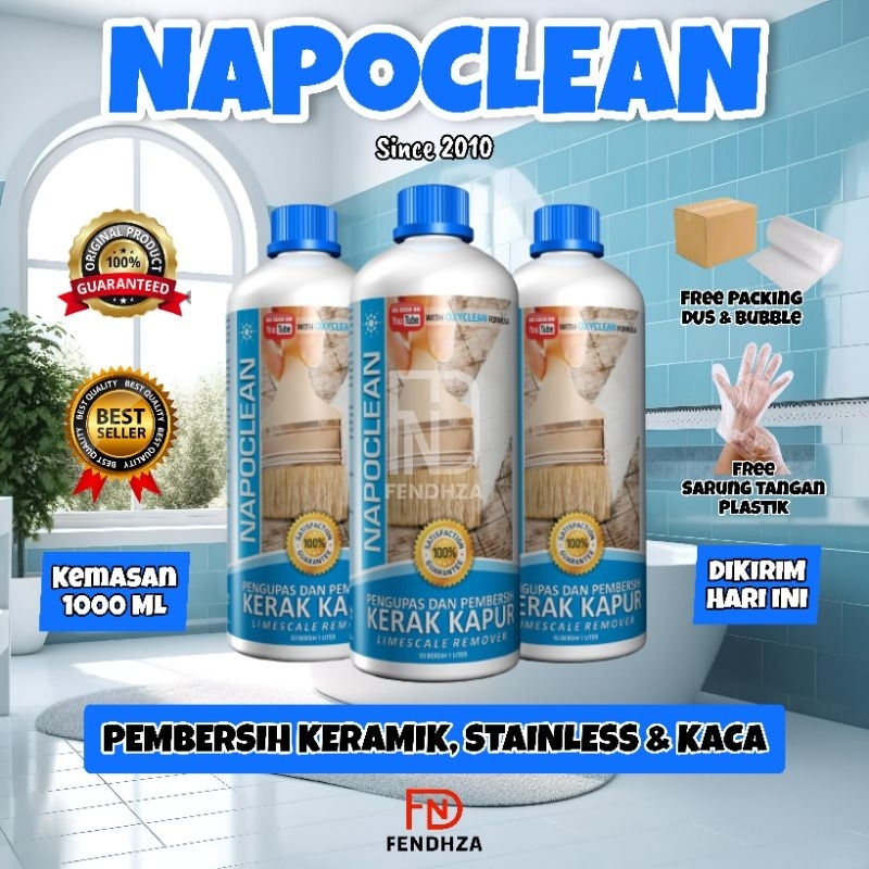 Napoclean Limescale Remover Biru Pembersih Kerak Kapur dan Semen di Keramik