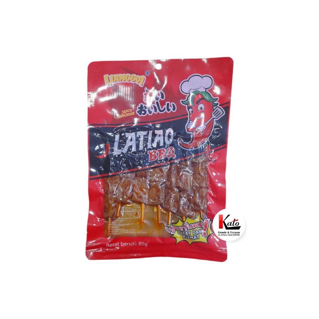 

Lianggui Latiao Sate 80g Lianggui latiao BBQ 80g Latiao Pedas Spicy latiao