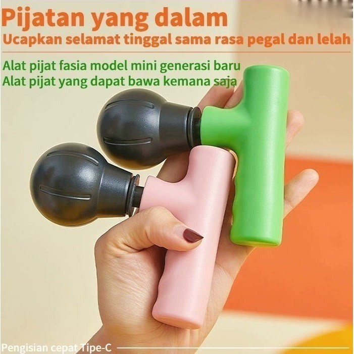 mini facial gun mini massage gun alat pijat elektrik muscle massage