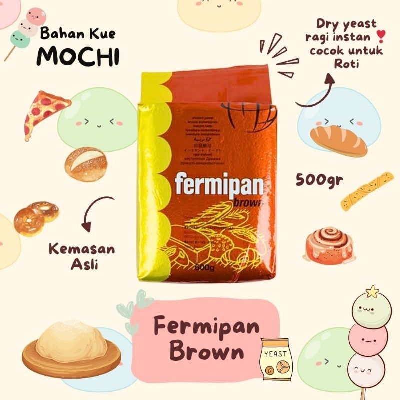 

Fermipan Instant Dry Yeast 500gr / Ragi Instan