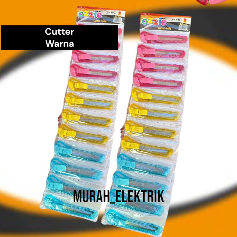 

(isi 12) Cutter Plastik satu renteng/Cutter/Cuter Plastik